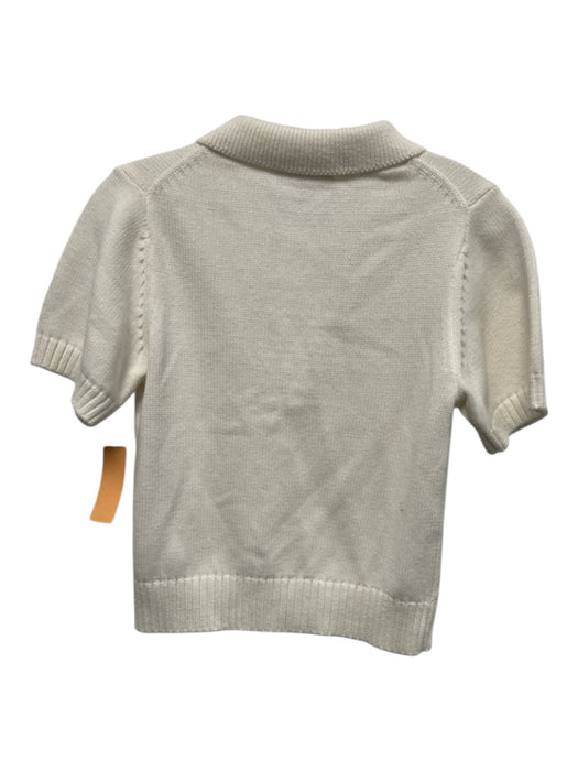 DL 1961 Size XS Cream No Fabric Tag Rib Knit 1/4 Button Collar Sweater Cream / XS