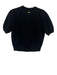 Toccin NY Size XS Black & Gold Cashmere Short Sleeve Rib Knit Cardigan Sweater Black & Gold / XS