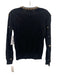 Mestiza New York Size XS Black & Gold Cotton Rib Knit Rhinestone Sweater Black & Gold / XS