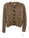 Autumn Cashmere Size XS Brown Cashmere Heathered Button Front Cable Knit Sweater Brown / XS