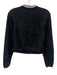Alice + Olivia Size S/P Black & White Cashmere Blend Pearl & Rhinestone Sweater Black & White / S/P