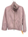 Kinross Size XS Rose Pink Wool & Cashmere Ribbed Collar Pockets Zip Up Jacket Rose Pink / XS