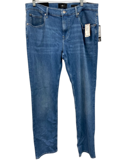 7 For All Mankind Size 34 Light Wash Cotton Solid Jean Men's Pants Light Wash / 34