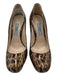 Prada Shoe Size 36.5 Brown & Beige Patent Cheetah Round Toe Stiletto Pumps Brown & Beige / 36.5