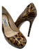 Prada Shoe Size 36.5 Brown & Beige Patent Cheetah Round Toe Stiletto Pumps Brown & Beige / 36.5