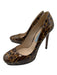 Prada Shoe Size 36.5 Brown & Beige Patent Cheetah Round Toe Stiletto Pumps Brown & Beige / 36.5