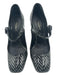 Dolce & Gabbana Shoe Size 37 Black & Gray Patent Square Toe Mary Jane Pumps Black & Gray / 37