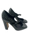 Dolce & Gabbana Shoe Size 37 Black & Gray Patent Square Toe Mary Jane Pumps Black & Gray / 37