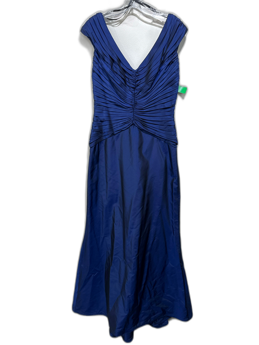Tadashi Collection Size 10 Navy Blue Polyester Blend Taffeta Sleeveless Gown Navy Blue / 10