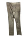 Donna Karan Size 8 Beige Cotton Blend Textured Back Zip High Rise Straight Pants Beige / 8