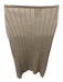 Chanel Size 42 Beige & Red Cotton Knit Ribbed Rhinestones Knee length Skirt Beige & Red / 42
