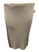 Chanel Size 42 Beige & Red Cotton Knit Ribbed Rhinestones Knee length Skirt Beige & Red / 42