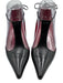Manolo Blahnik Shoe Size 38.5 Black & Red Leather Pointed Toe T Strap Pumps Black & Red / 38.5