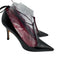 Manolo Blahnik Shoe Size 38.5 Black & Red Leather Pointed Toe T Strap Pumps Black & Red / 38.5