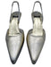 Stuart Weitzman Shoe Size 5.5 Gold Leather Pointed Toe Metallic Slingback Pumps Gold / 5.5