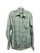 Burberry Size M Green & White Cotton Novacheck Button Down Long Sleeve Shirt M