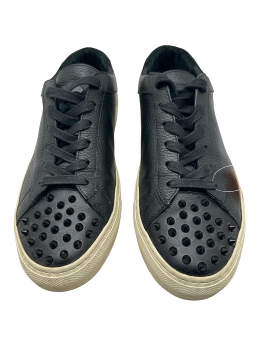 Koio Shoe Size 43 Black Leather Solid Spikes Men's Shoes Black / 43