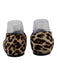 Tory Burch Shoe Size 11 Brown & Cream leather sole Pony Hair Leopard Print Flats Brown & Cream / 11