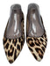 Tory Burch Shoe Size 11 Brown & Cream leather sole Pony Hair Leopard Print Flats Brown & Cream / 11