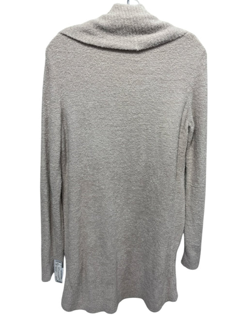 Barefoot Dreams Size Medium Beige Nylon Blend Fuzzy Open Front Pockets Cardigan Beige / Medium