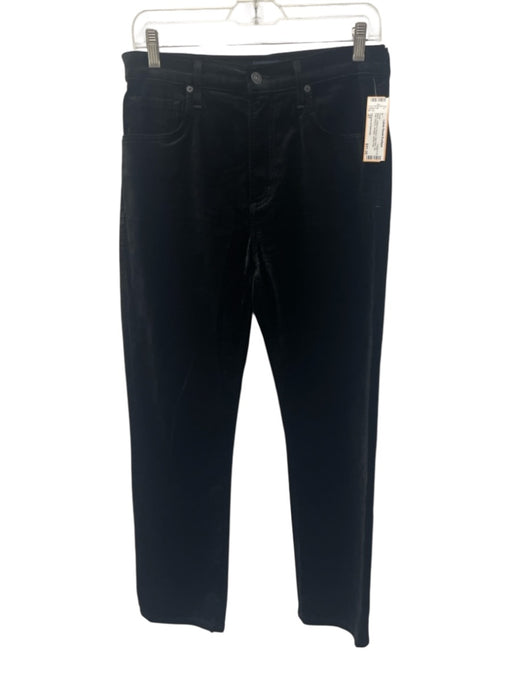 Citizens of Humanity Size 27 Black Cotton & Rayon High Rise Straight Pants Black / 27