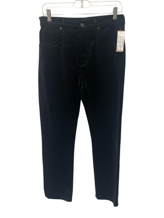 Citizens of Humanity Size 27 Black Cotton & Rayon High Rise Straight Pants Black / 27
