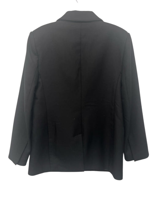 Banana Republic Size 10 Black Wool Long Sleeve One Button Blazer Jacket Black / 10