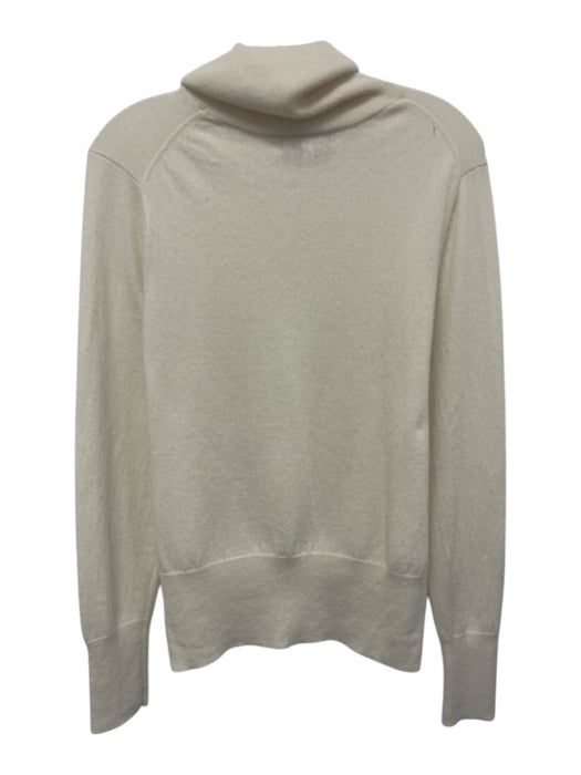 Banana Republic Size L White Cashmere Long Sleeve Turtle Neck Knit Sweater White / L