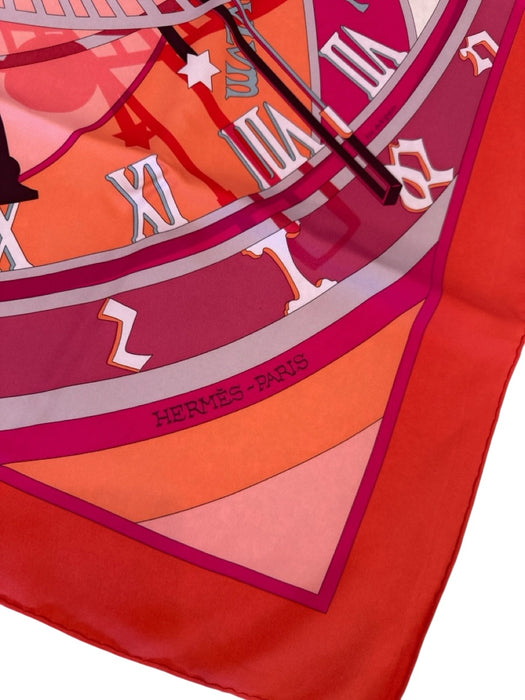 Hermes Pink, Orange, multi Silk All Over Print Zodiac Sign Square scarf Pink, Orange, multi / One Size