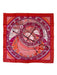 Hermes Pink, Orange, multi Silk All Over Print Zodiac Sign Square scarf Pink, Orange, multi / One Size
