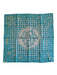 Hermes Blue & Multi Silk All Over Print Logo Square scarf Blue & Multi / One Size