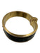 Hermes Black & Gold Enamel Gold Hardware Bangle Bracelet Black & Gold