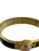 Hermes Black & Gold Enamel Gold Hardware Bangle Bracelet Black & Gold