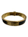 Hermes Black & Gold Enamel Gold Hardware Bangle Bracelet Black & Gold