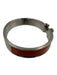 Hermes Orange Silver Logo Bangle Clic Clac Bracelet Orange