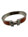 Hermes Orange Silver Logo Bangle Clic Clac Bracelet Orange
