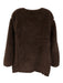 The North Face Size S/P Brown Polyester Fleece double zip Zipper Pocket Jacket Brown / S/P