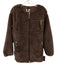 The North Face Size S/P Brown Polyester Fleece double zip Zipper Pocket Jacket Brown / S/P
