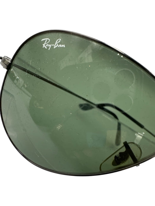 RayBan Black Aviator silver Nose pads Case Inc. Sunglasses Black