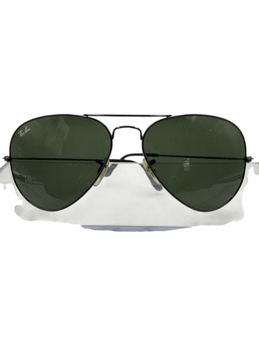 RayBan Black Aviator silver Nose pads Case Inc. Sunglasses Black