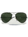 RayBan Black Aviator silver Nose pads Case Inc. Sunglasses Black