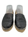 Chanel Shoe Size 37 Black Lambskin Espadrille Rope sole Logo Detail Shoes Black / 37