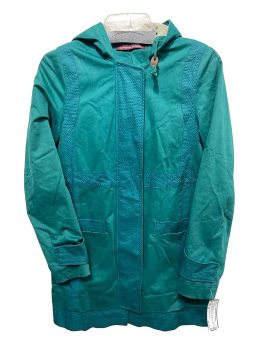 Comptoir des Cotonniers Size 36 Dark Green Cotton Long Sleeve Zip Up Hood Jacket Dark Green / 36