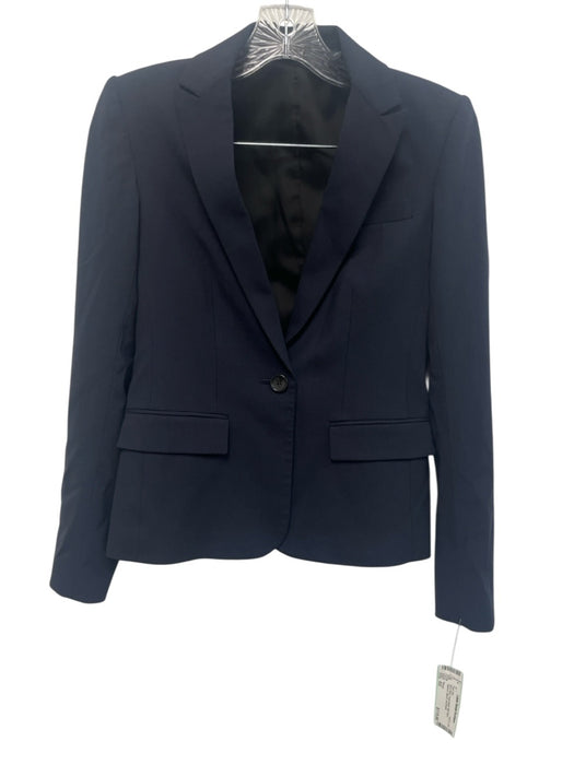 Theory Size 0/2 Navy Blue Virgin Wool Mid Rise Tapered Blazer Pant Set Navy Blue / 0/2
