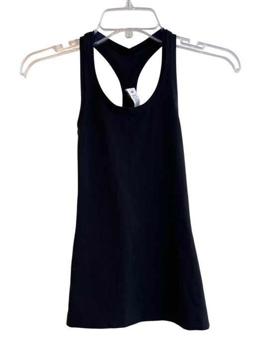 Lululemon Size 0 Black Nylon Sleeveless solid color Round Neck razorback Top Black / 0