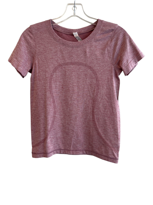 Lululemon Size 2 Pale Pink Nylon Cape Sleeve Round Neck Seam Detail Top Pale Pink / 2