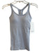 Lululemon Size 2 Light Blue Nylon Sleeveless Ribbed Detail Padded Bra Tank Top Light Blue / 2
