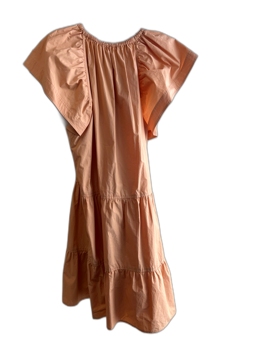 A.L.C. Size 12 Pumpkin Cotton round split neck Sleeveless Tiered Dress Pumpkin / 12