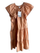 A.L.C. Size 12 Pumpkin Cotton round split neck Sleeveless Tiered Dress Pumpkin / 12