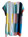 Marie Oliver Size 1 Multi Silk Lined Broken Lines Round split neck Dress Multi / 1